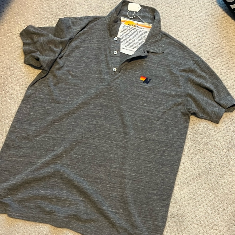 Aviator Nation Polo- men’s Heathered grey size L